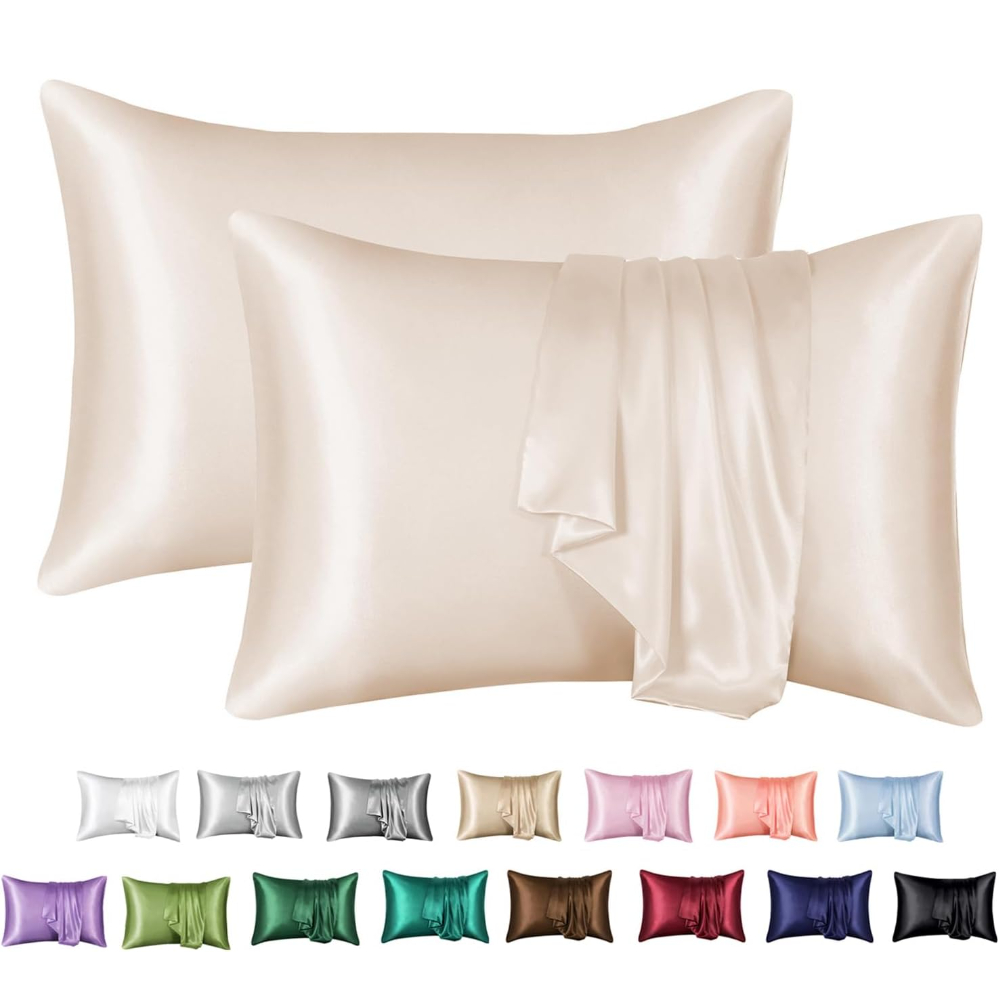Silk Pillowcase Set - Taies d'oreiller en satin avec fermeture