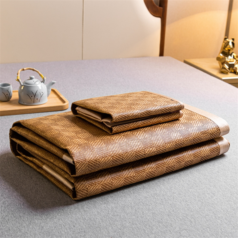 Silk Pillowcase Set - Tapis rafraîchissant en bambou, tapis d'été