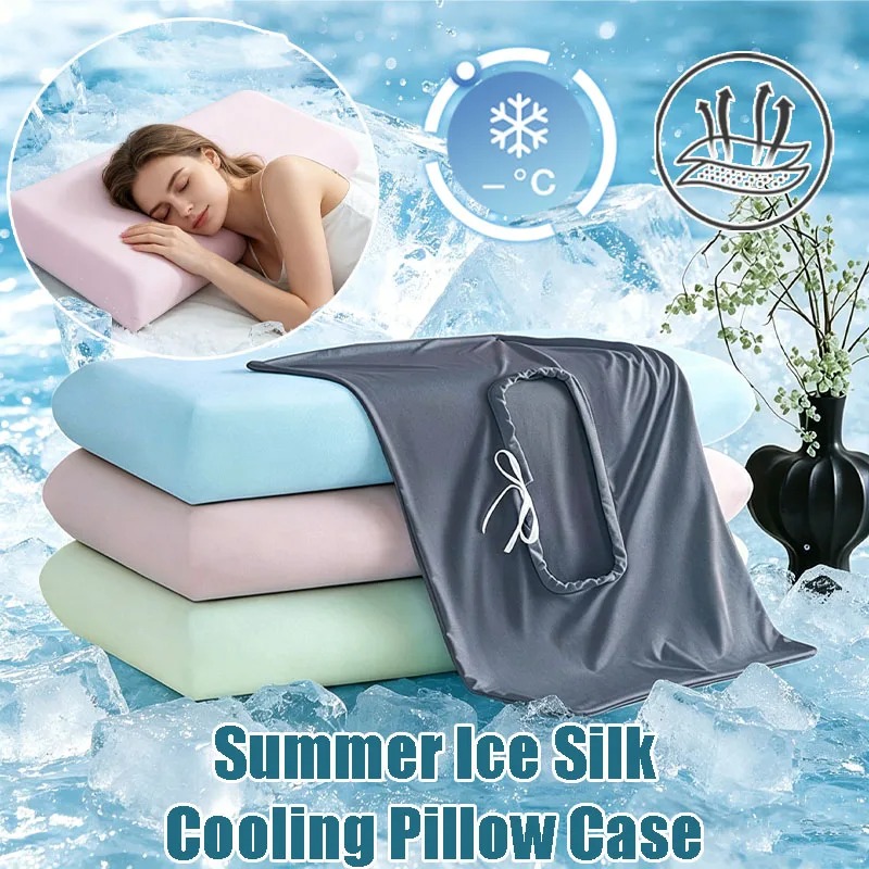 Silk Pillowcase Set - 1 Ensemble de taies d'oreiller rafraîchissantes
