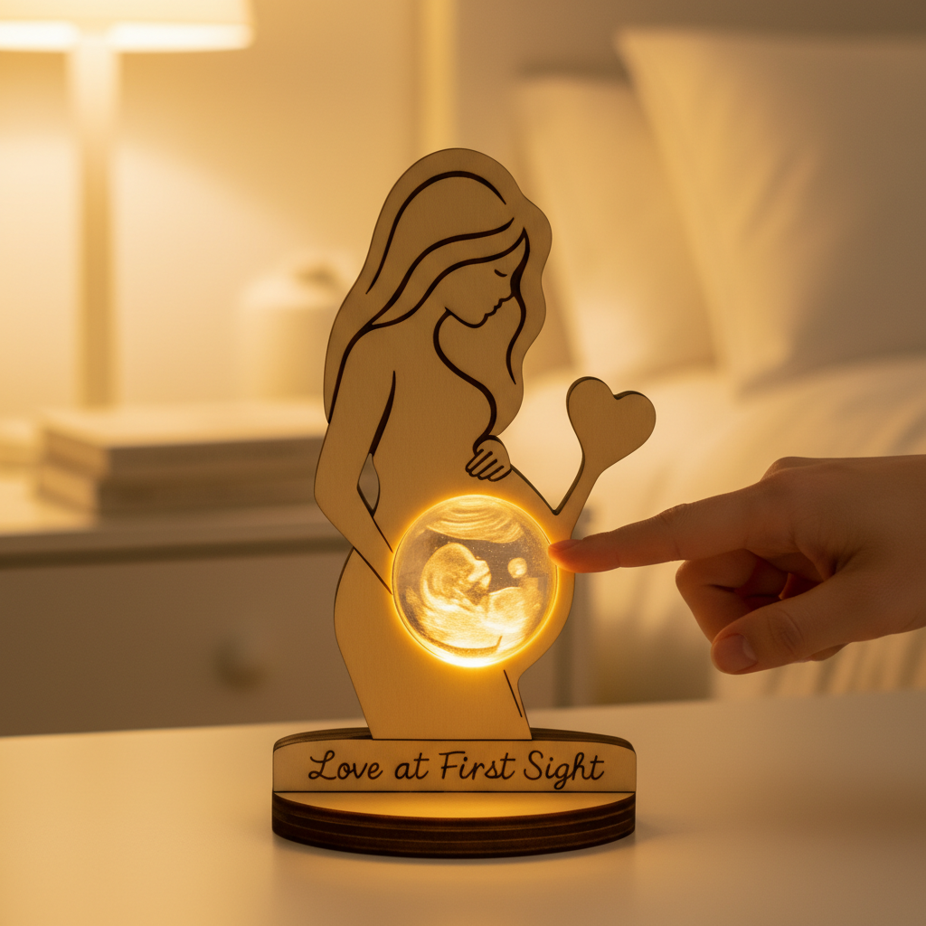 Crystal Ball Decor - Lampe de nuit personnalisée avec photo,
