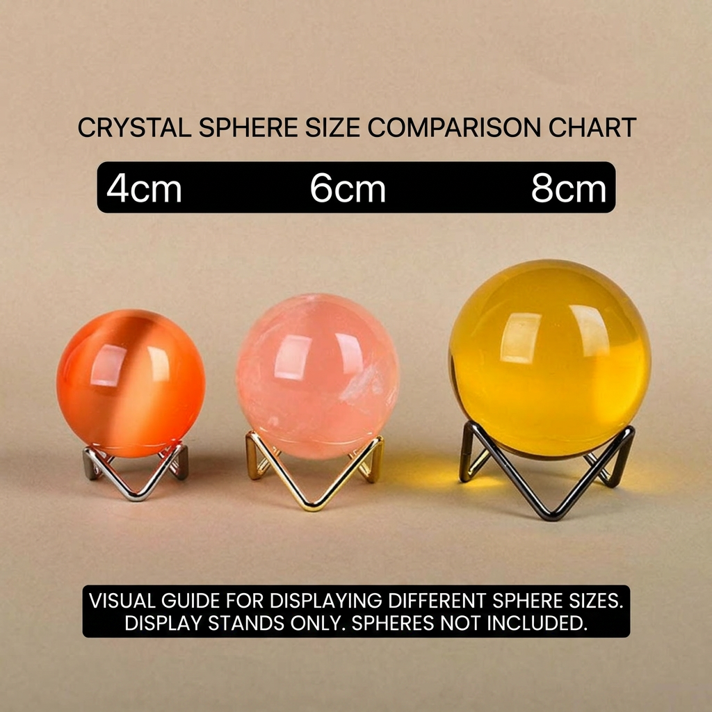 Crystal Ball Decor - Support d'affichage géométrique en métal pour