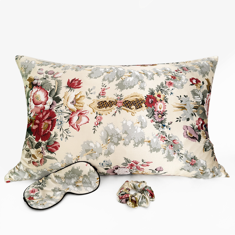 Silk Pillowcase Set - Taie d'oreiller zippée avec masque de