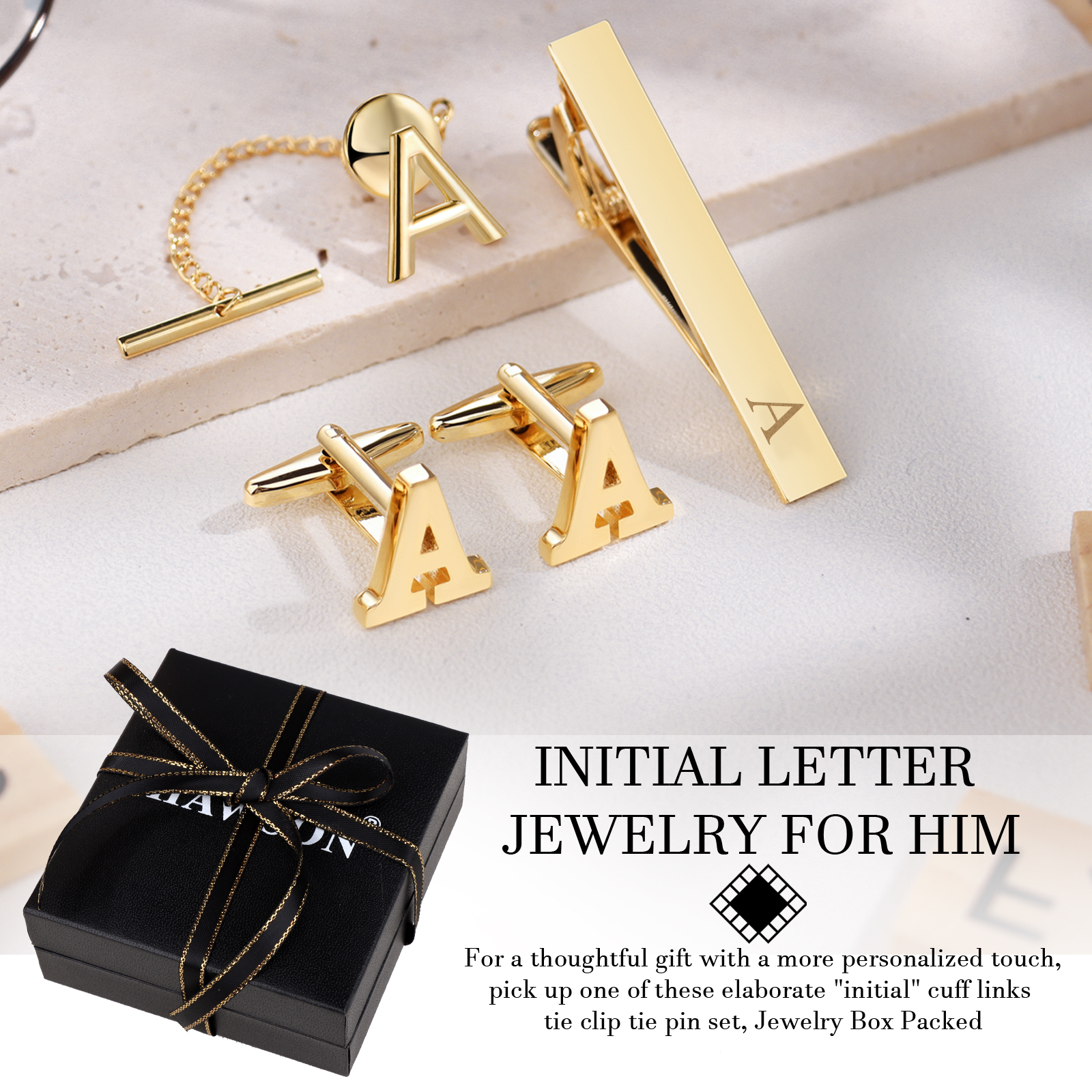 HAWSON – boutons de manchette  - Monogram Cufflinks Set avis et prix