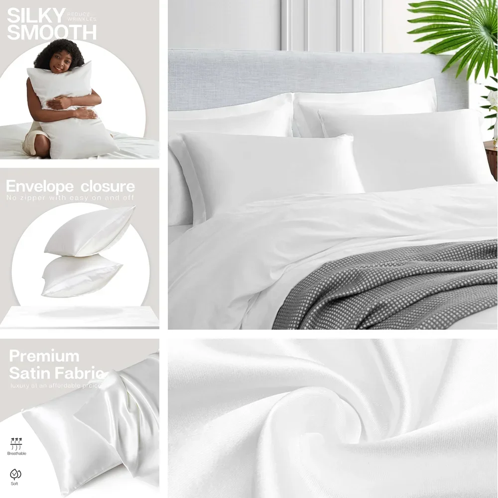 Taies d'oreiller en satin avec - Silk Pillowcase Set avis et prix