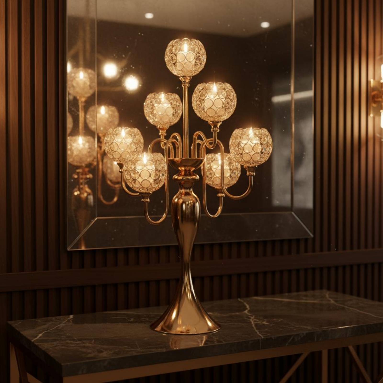 Candélabre de luxe en boule de - Crystal Ball Decor avis et prix