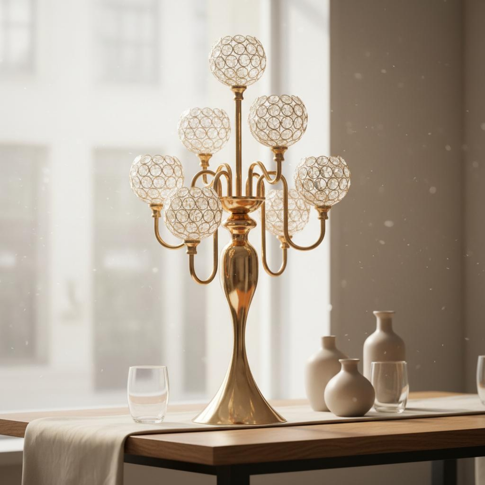 Candélabre de luxe en boule de - Crystal Ball Decor avis et prix
