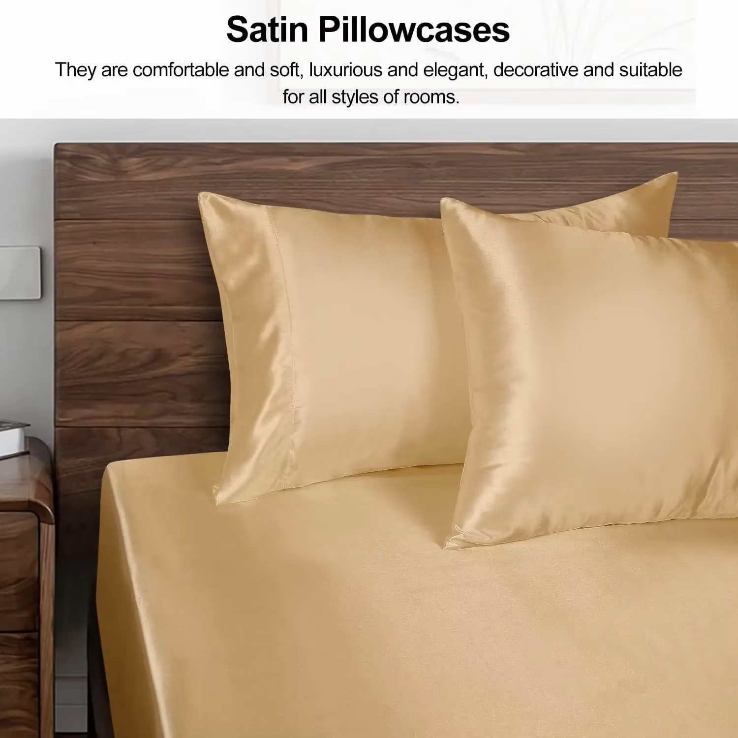 1 taie d'oreiller en satin pou - Silk Pillowcase Set avis et prix
