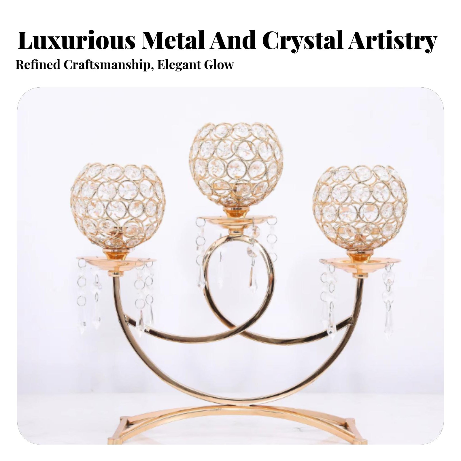 Porte-bougie en métal vintage, - Crystal Ball Decor avis et prix