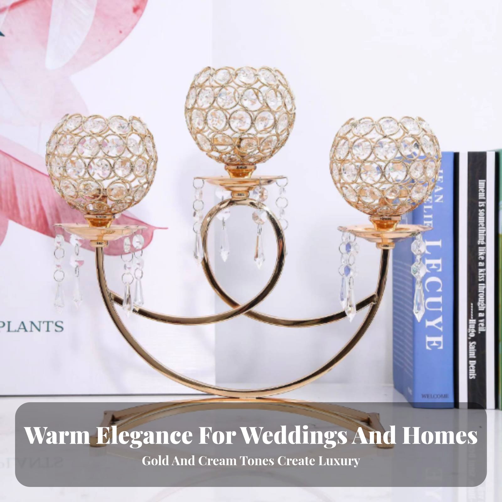 Porte-bougie en métal vintage, - Crystal Ball Decor avis et prix